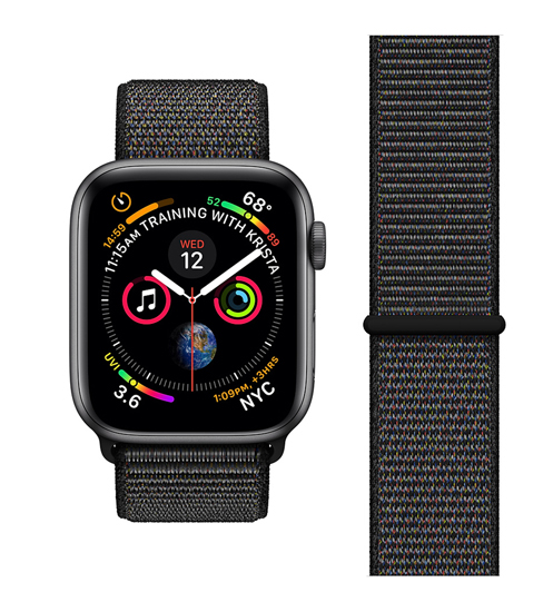 Apple Watch GPS + Cellular 40mm Space Gray Aluminum Case with Black Sport Band Loop (MTVF2)
