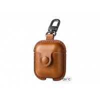 Чехол USAMS для наушников Apple AirPods LEATHER Brown