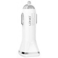Автомобильное зарядное устройство LDNIO DL-C219 Car charger 2USB 2.1A + Lightning cable White