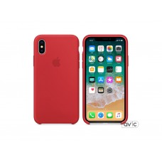Чехол для Apple iPhone X Silicone Case Red Copy