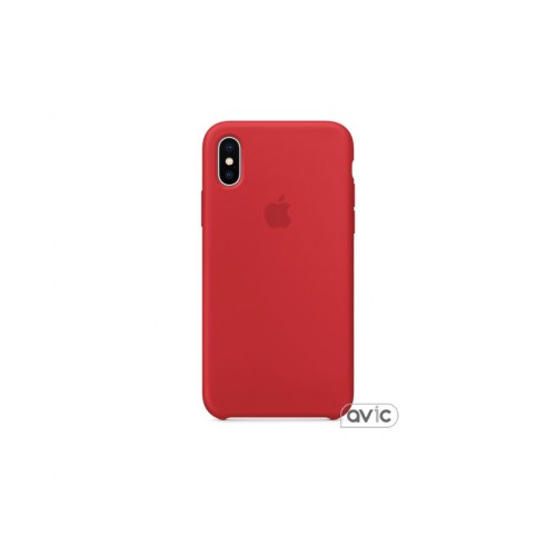 Чехол для Apple iPhone X Silicone Case Red Copy