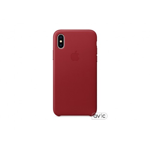 Чехол для Apple iPhone X Leather Case PRODUCT RED (MQTE2)