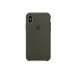 Чехол для Apple iPhone X Silicone Case Dark Olive Copy