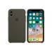 Чехол для Apple iPhone X Silicone Case Dark Olive Copy