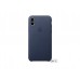 Чехол для Apple iPhone X Leather Case Midnight Blue (MQTC2)