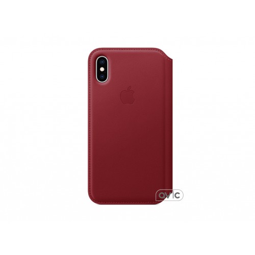 Чехол для Apple iPhone X Leather Folio Berry (MQRX2)
