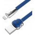 Кабель Rock Dog Lightning Charge & Sync flat cable 1.2M Blue