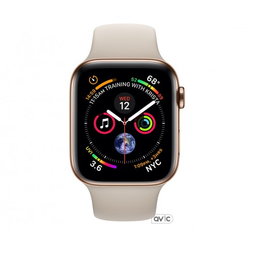 Apple Watch Series 4 GPS + LTE 40mm Gold Steel w. Stone Sport B. (MTUR2, MTVN2)