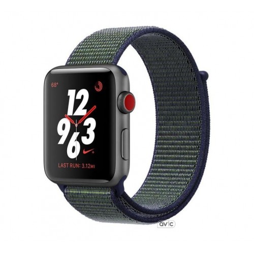 Apple Watch Series 3 Nike+ GPS + Cellular 38mm Space Gray Aluminum w. Midnight Fog Nike Sport (MQLA2)