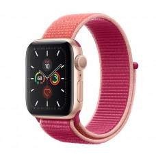 Apple Watch Series 5 GPS 44mm Gold Aluminum Case with Sport Loop Band Pomegranate (MWU02, MWT42)