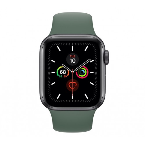 Apple Watch Series 5 (GPS+CELLULAR) 40mm Space Gray Aluminum Case with Sport Band Pine Green