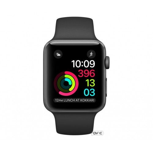 Apple Watch Series 1 42mm Space Gray Aluminum Case with Black Sport Band (MP032)