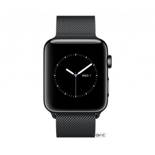 Apple Watch Series 2 42mm Space Black Stainless Steel Case with Space Black Milanese Loop (MNQ12) (Open Box)