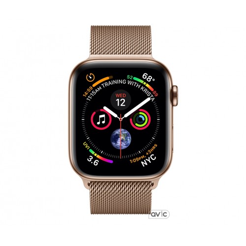 Apple Watch Series 4 GPS + Cellular 40mm Gold Stainless Steel Case w. Gold Milanese Loop (MTVQ2)