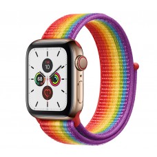Apple Watch Series 5 (GPS+CELLULAR) 40mm Gold Stainless Steel Case with Sport Loop Pride