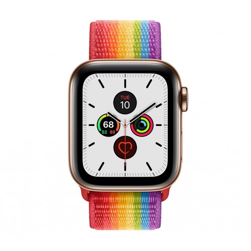 Apple Watch Series 5 (GPS+CELLULAR) 40mm Gold Stainless Steel Case with Sport Loop Pride