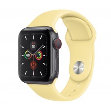 Apple Watch Series 5 (GPS+CELLULAR) 44mm Space Gray Aluminum Case with Sport Band Lemon Cream