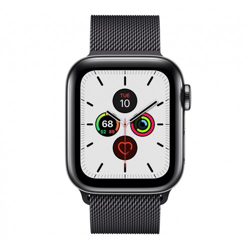 Apple Watch Series 5 LTE 44mm Space Black Steel w. Space Black Milanese Loop - Space Black Steel (MWW82/MWWL2)