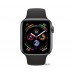 Apple Watch Series 4 40mm GPS+LTE Space Black Stainless Steel Case with Black Sport Band (MTVL2)