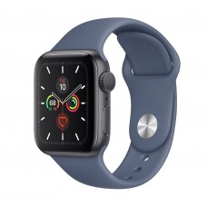 Apple Watch Series 5 (GPS) 40mm Space Gray Aluminum Case with Sport Band Alaskan Blue