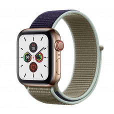 Apple Watch Series 5 (GPS+CELLULAR) 44mm Gold Stainless Steel Case with Sport Loop Khaki