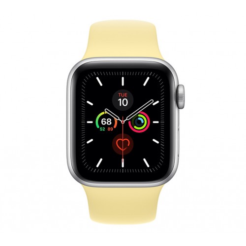 Apple Watch Series 5 (GPS+CELLULAR) 40mm Silver Aluminum Case with Sport Band Lemon Cream