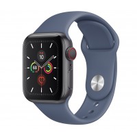 Apple Watch Series 5 (GPS+CELLULAR) 40mm Space Gray Aluminum Case with Sport Band Alaskan Blue