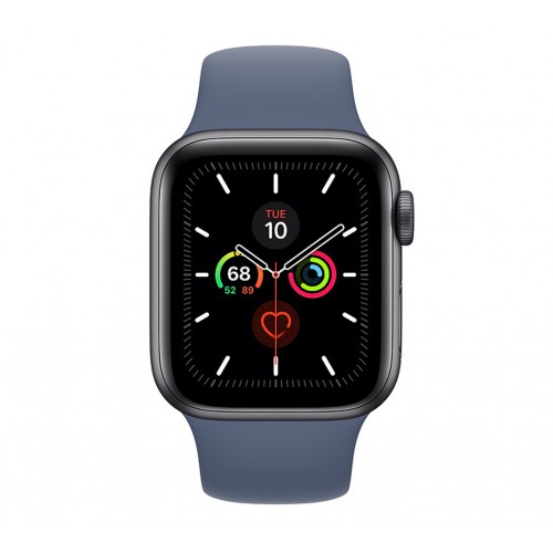 Apple Watch Series 5 (GPS+CELLULAR) 40mm Space Gray Aluminum Case with Sport Band Alaskan Blue