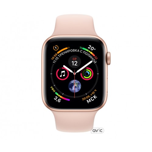 Apple Watch Series 4 (GPS + Cellular) 40mm Gold Aluminum Case with Pink Sand Sport Band (MTUJ2/MTVG2)