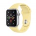 Apple Watch Series 5 (GPS) 40mm Silver Aluminum Case with Sport Band Lemon Cream