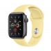 Apple Watch Series 5 (GPS) 40mm Space Gray Aluminum Case with Sport Band Lemon Cream