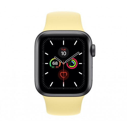 Apple Watch Series 5 (GPS) 40mm Space Gray Aluminum Case with Sport Band Lemon Cream
