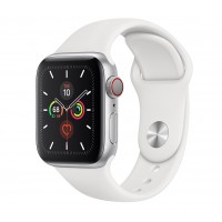 Apple Watch Series 5 LTE 44mm Silver Aluminum w. White b.- Silver Aluminum (MWVY2)