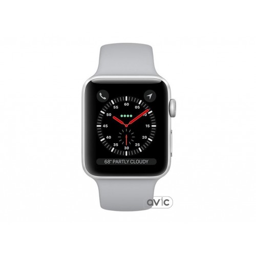 Apple Watch Series 3 GPS + Cellular 42mm Silver Aluminum Case w. Fog Sport B. (MQKM2)