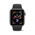 Apple Watch Series 4 (GPS) 44mm Space Gray Aluminum Case with Black Sport Band (MU6D2)
