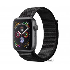 Apple Watch Series 4 (GPS + Cellular) 40mm Space Gray Aluminum Case with Black Sport Loop (MTUH2)