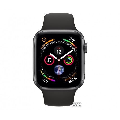 Apple Watch Series 4 GPS + LTE 44mm Gray Alum. w. Black Sport b. Gray Alum. (MTUW2, MTVU2)