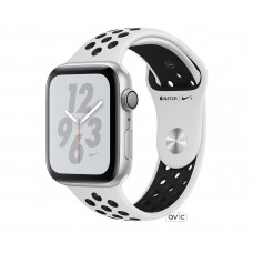 Apple Watch Series 4 Nike+ GPS + Cellular 44mm Silver Aluminum Case with Pure Platinum/Black Nike Sport Band (MTXK2)