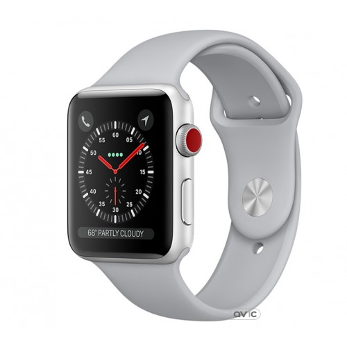 Apple Watch Series 3 (GPS + Cellular) 38mm Silver Aluminum w. Fog Sport B. (MQJN2)