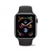 Apple Watch Series 4 (GPS) 40mm Space Gray Aluminum Case with Black Sport Band (MU662)