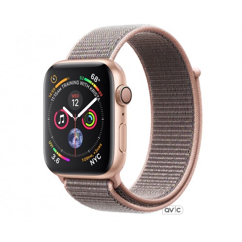 Apple Watch Series 4 (GPS) 44mm Gold Aluminum Case with Pink Sand Sport Loop (MU6G2)