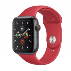Apple Watch Series 5 (GPS+CELLULAR) 40mm Space Gray Aluminum Case with Sport Band Red