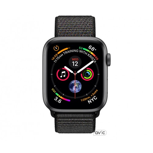 Apple Watch Series 4 GPS + LTE 44mm Gray Alum. w. Black Sport l. Gray Alum. (MTUX2, MTVV2)