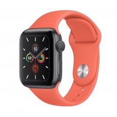 Apple Watch Series 5 (GPS) 40mm Space Gray Aluminum Case with Sport Band Clementine
