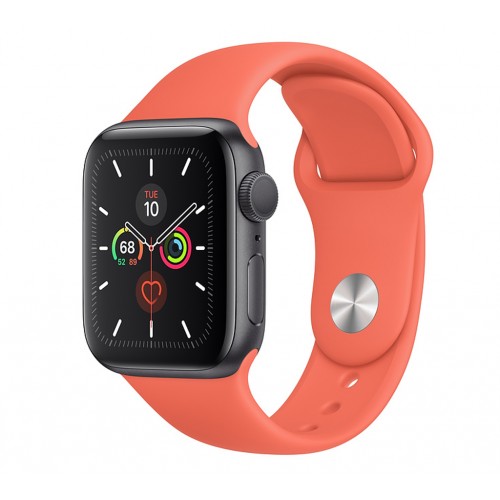 Apple Watch Series 5 (GPS) 40mm Space Gray Aluminum Case with Sport Band Clementine