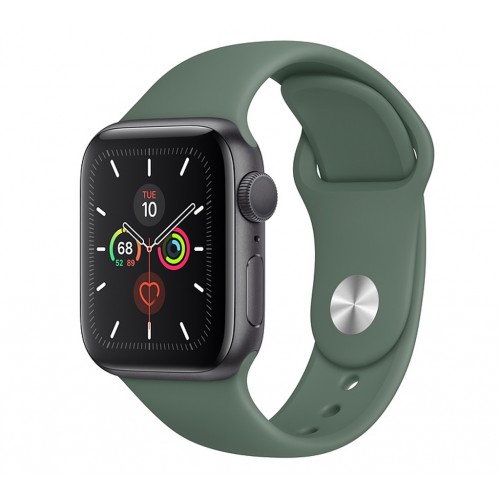 Apple Watch Series 5 (GPS) 40mm Space Gray Aluminum Case with Sport Band Pine Green