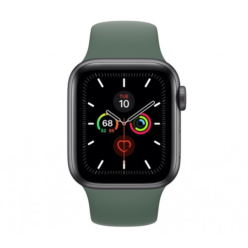 Apple Watch Series 5 (GPS) 40mm Space Gray Aluminum Case with Sport Band Pine Green