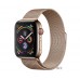 Apple Watch Series 4 (GPS + Cellular) 40mm Gold Stainless Steel Case with Gold Milanese Loop (MTUT2)