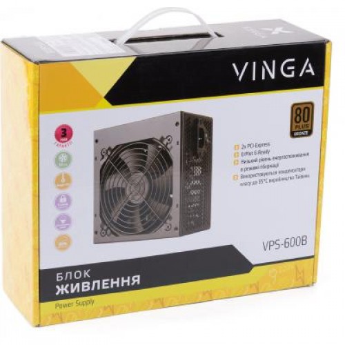 Блок питания Vinga 600W (VPS-600B)