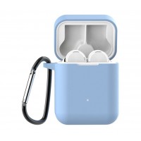 Чехол для Redmi AirDots Pro Silicon case с карабином Sky Blue
